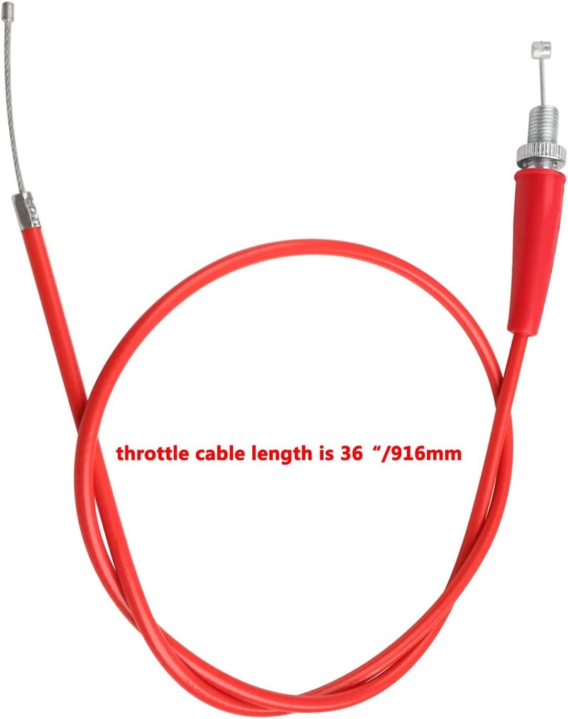 HOLATO 36'' Throttle Cable for SSR70 SSR110 SSR125 50cc 70cc 110cc 125cc Tao Tao DB14 DB24 DB27 Baja Dirt Runner DR70 DR90 DR125 Apollo RFZ XR50 XR70 Coolster Roketa Chinese Pit Dirt Bike Motor Red - Image 3
